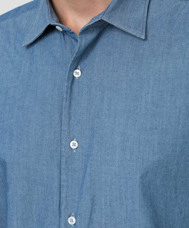 Loro Piana Синяя рубашка FAI2448 изображение 5