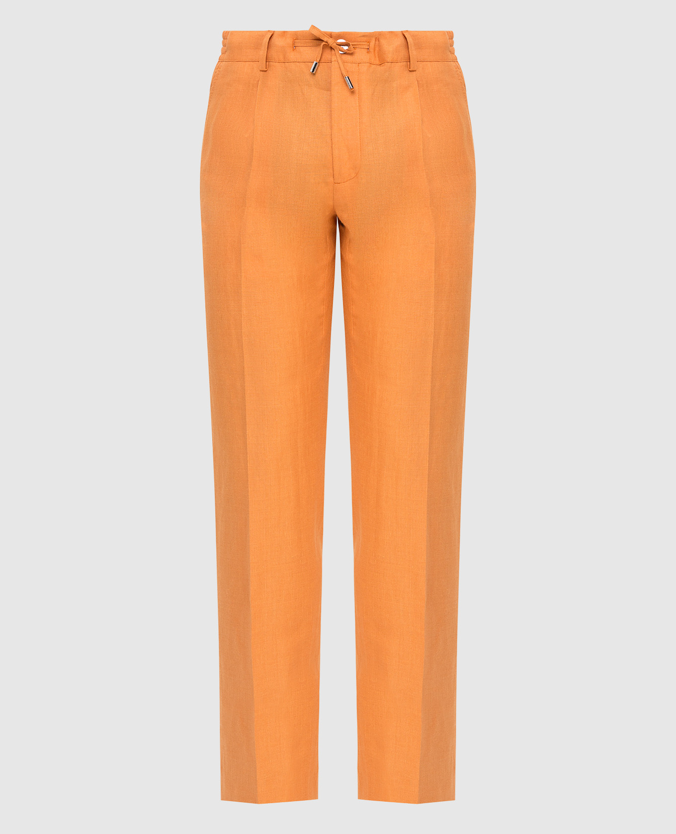 Оранжевые брюки из льна Stefano Ricci