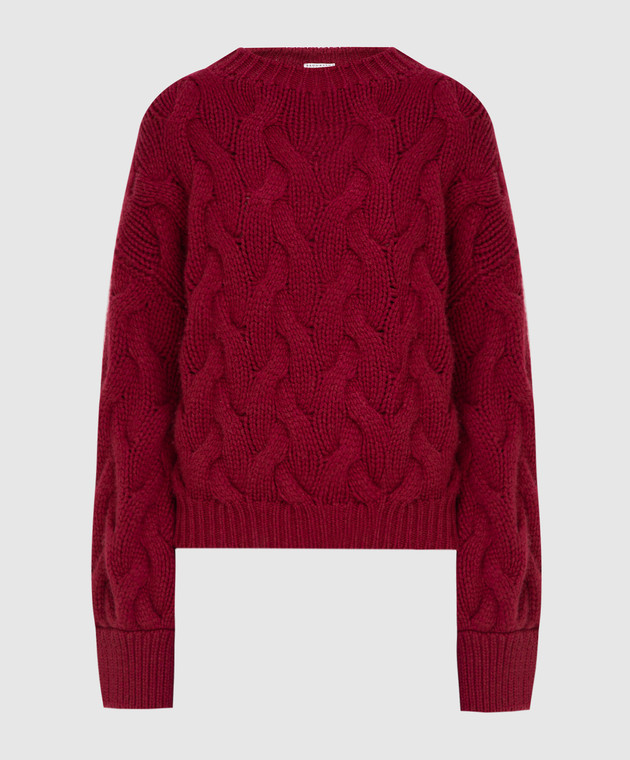 Brunello Cucinelli Бордовый свитер из кашемира M52365500