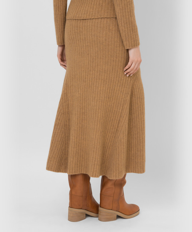 Nanushka Светло-коричневая юбка-годе Alyna NW21FWSK00174 изображение 4