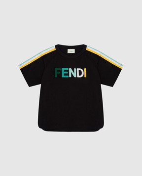 Fendi Дитяча футболка з вишивкою логотипу JUI0157AJ812