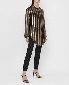 Saint Laurent Черные брюки из шерсти 611057Y1A90