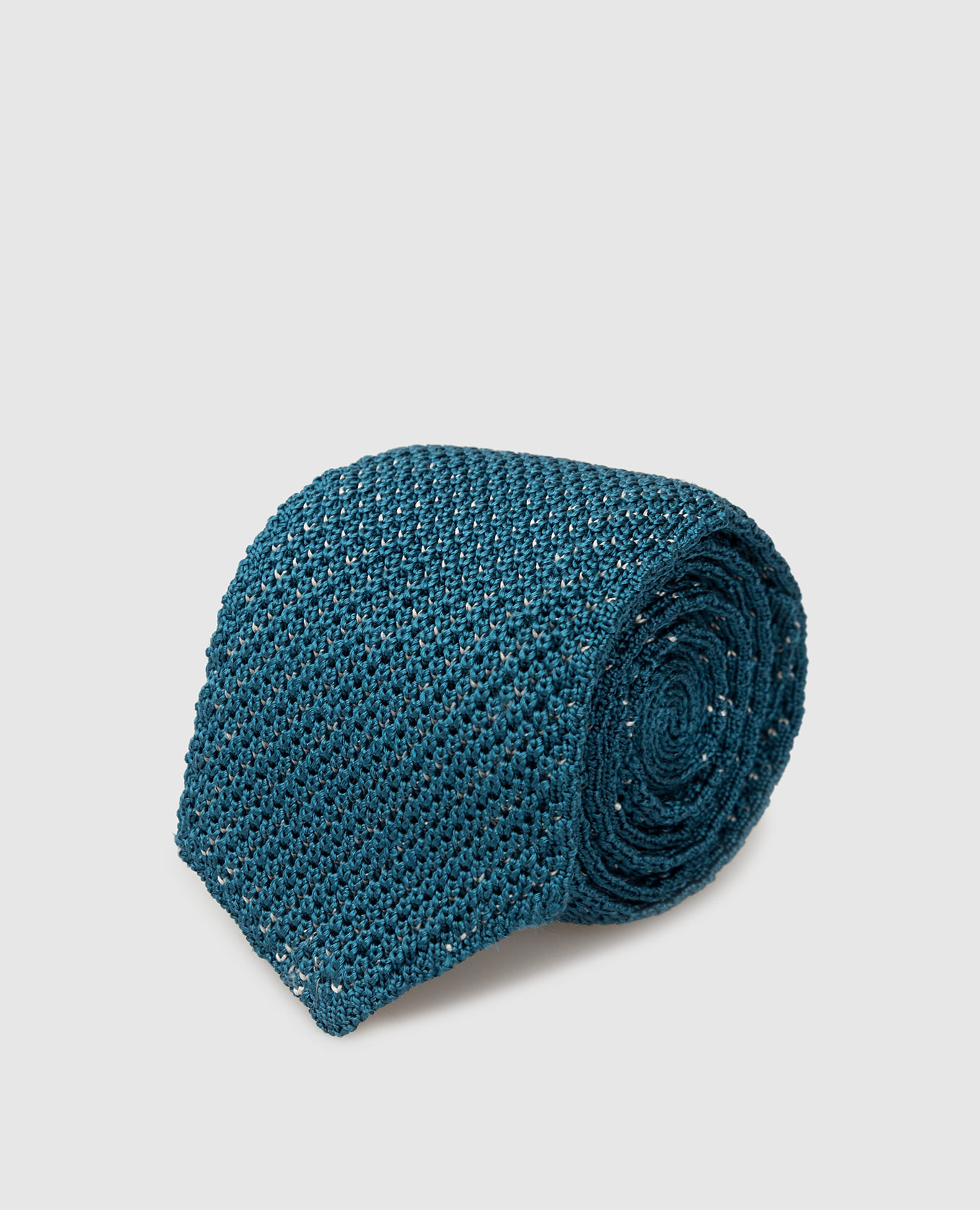 Children's turquoise patterned silk tie