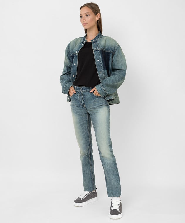 Givenchy Джинсовий куртка з ефектом потертості BW00CG50MY зображення 2