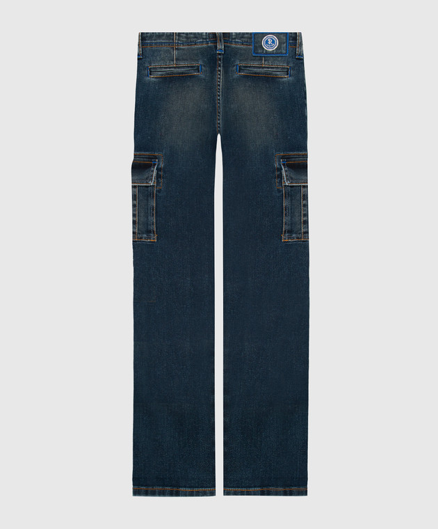 Stefano Ricci Дитячі джинси-карго з ефектом потертості YST64021001613 зображення 2