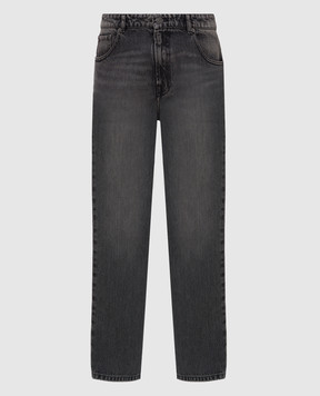 Balenciaga Темно-сірі джинси з ефектом потертості 641547TBP47