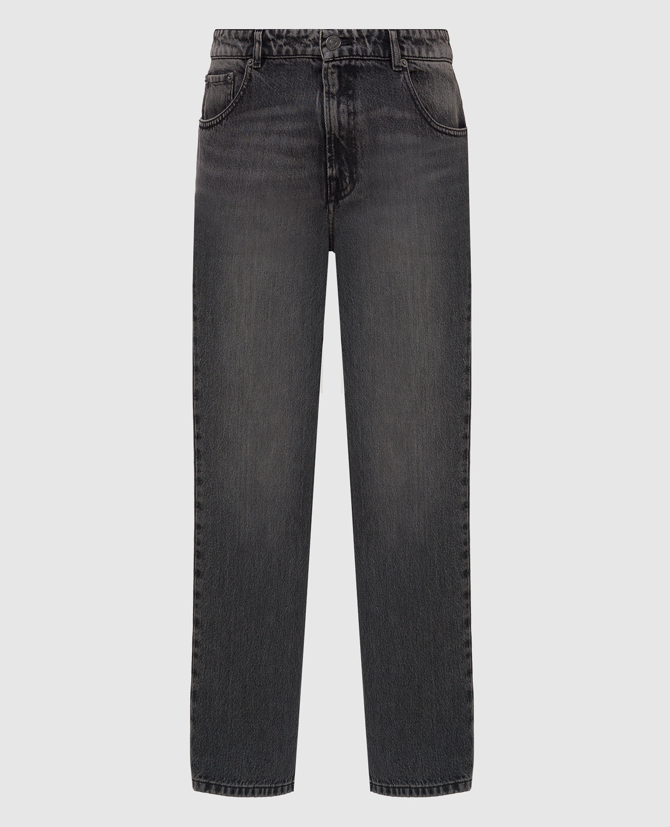 Темно-серые джинсы с эффектом потертости Balenciaga