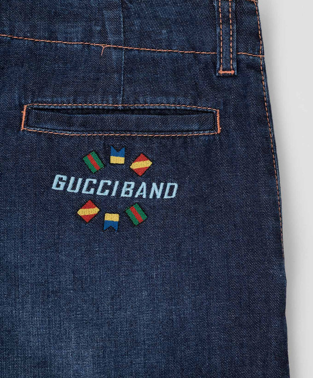 Gucci Детские темно-синие джинсы 598185XDAZI изображение 3