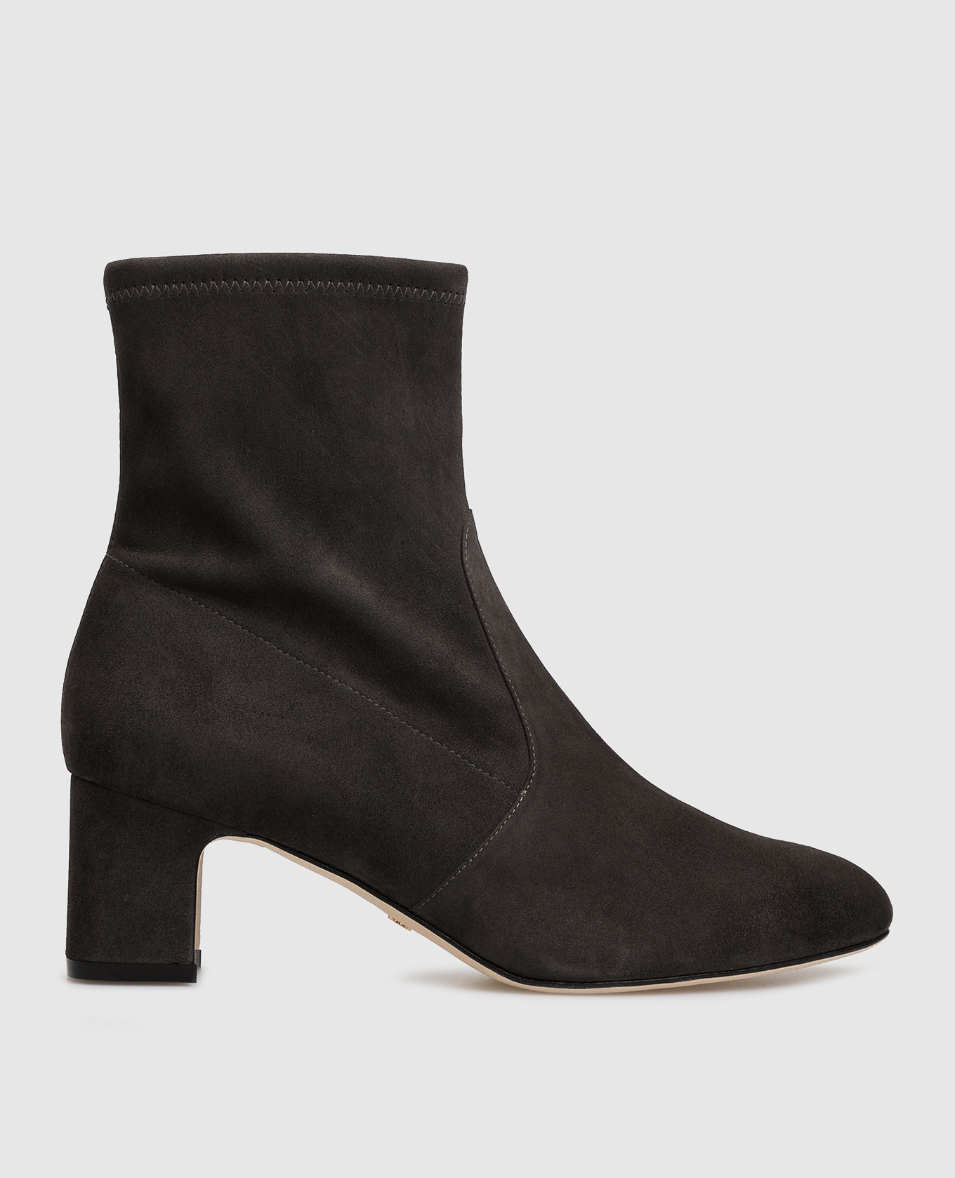 

Темно-серые замшевые ботильоны Stuart Weitzman, Тёмно-серый, Ботильоны