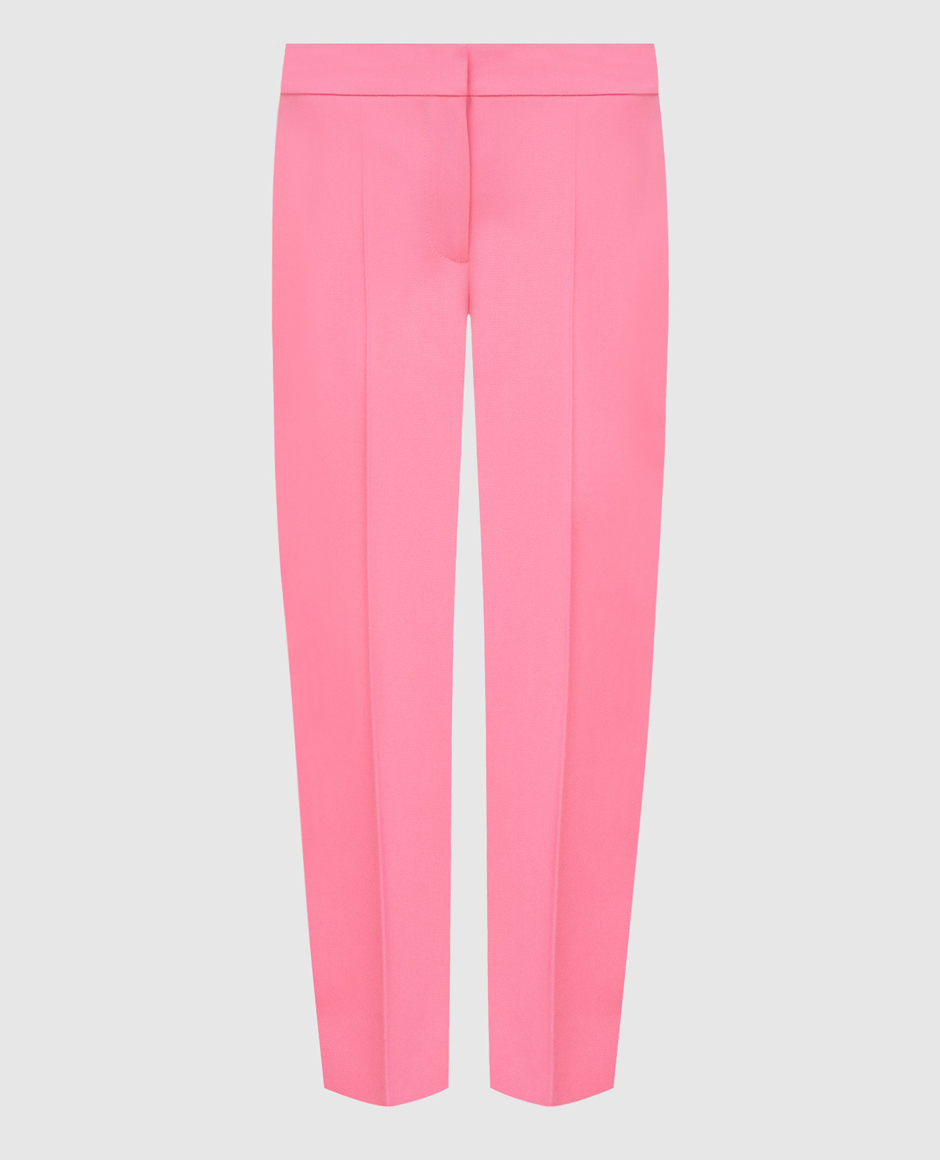 Розовые брюки из шерсти Alexander McQueen