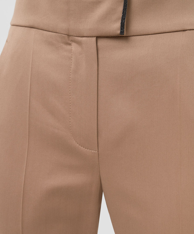 Brunello Cucinelli Бежевые брюки MH156P7045 изображение 5
