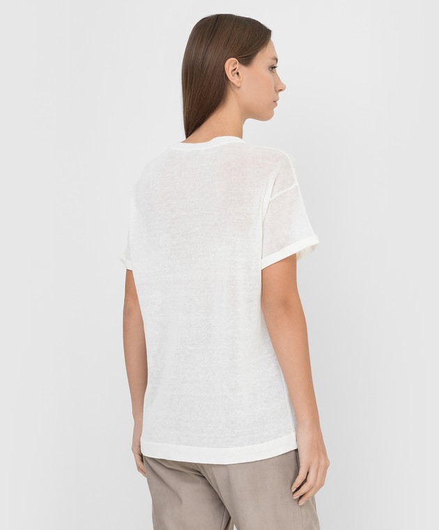 Brunello Cucinelli - Light beige linen T-shirt M1T170020 - buy with ...