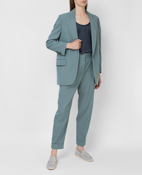 Brunello Cucinelli Зелений жакет з вовною MA0332242P