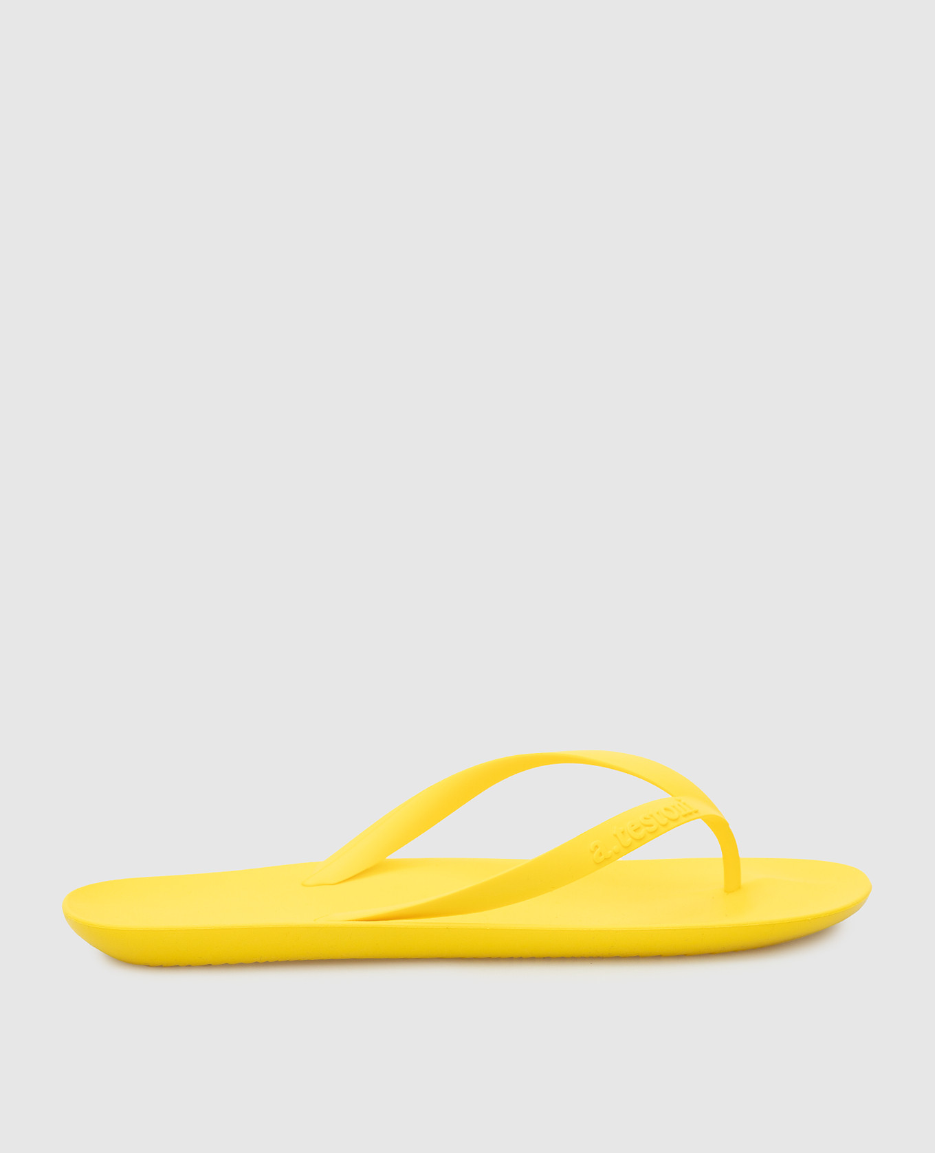 Желтые шлепанцы с рельефным логотипом A.Testoni