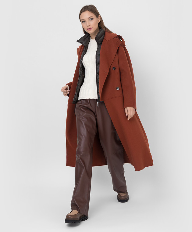 MooRER Комбинированное пальто Rienza из шерсти и кашемира RIENZACW изображение 2