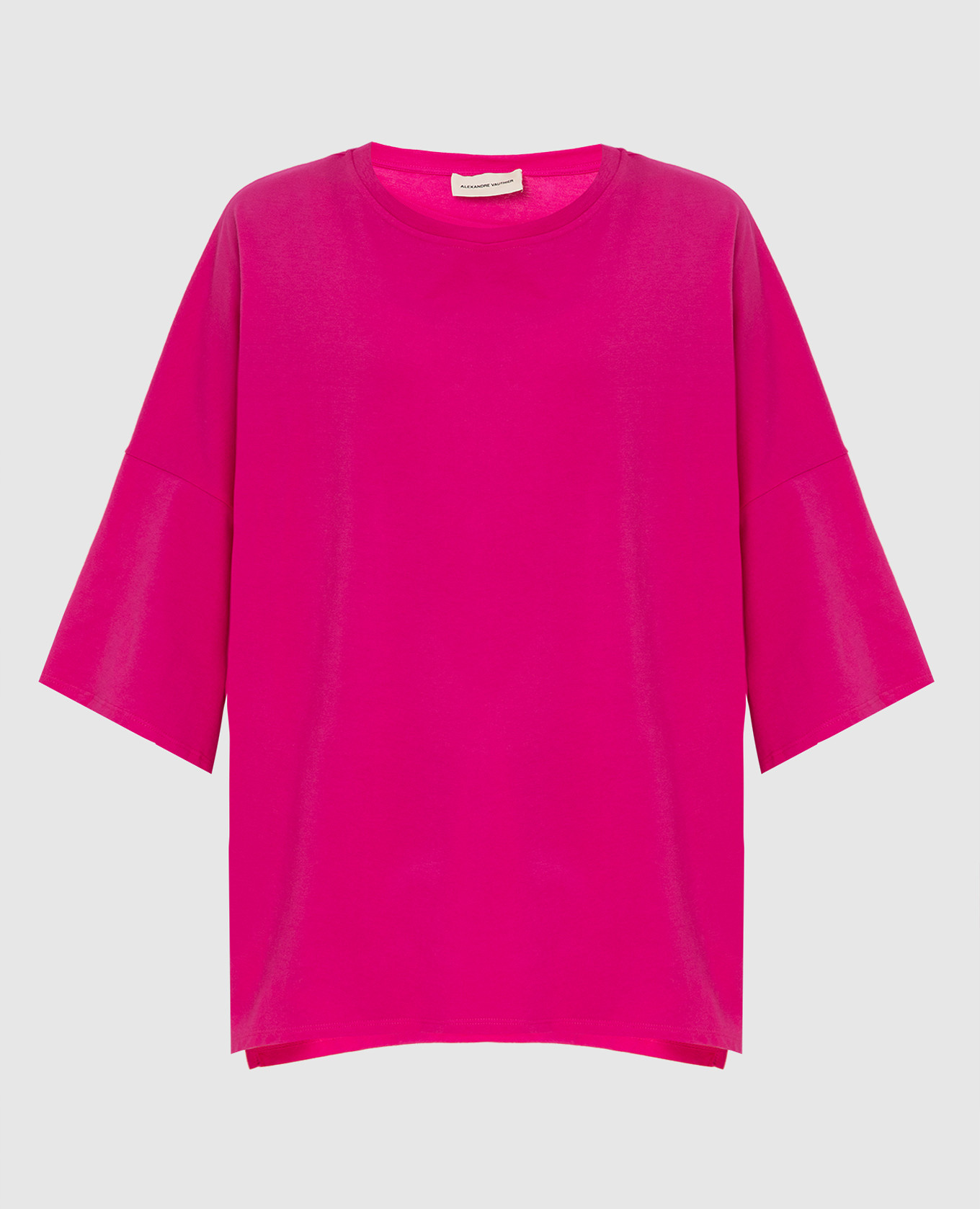 

Розовая футболка oversize с кристаллами, Розовый, Футболки
