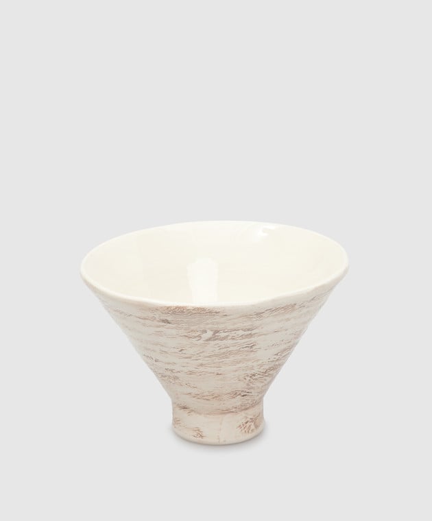 Brunello Cucinelli Бежевая тарелка из керамики MLCER0005 изображение 2