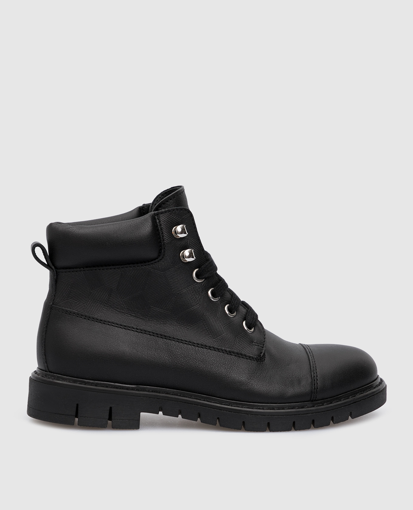 Children's black leather boots