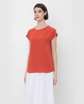 Loro Piana Помаранчева футболка із шовку FAM1935