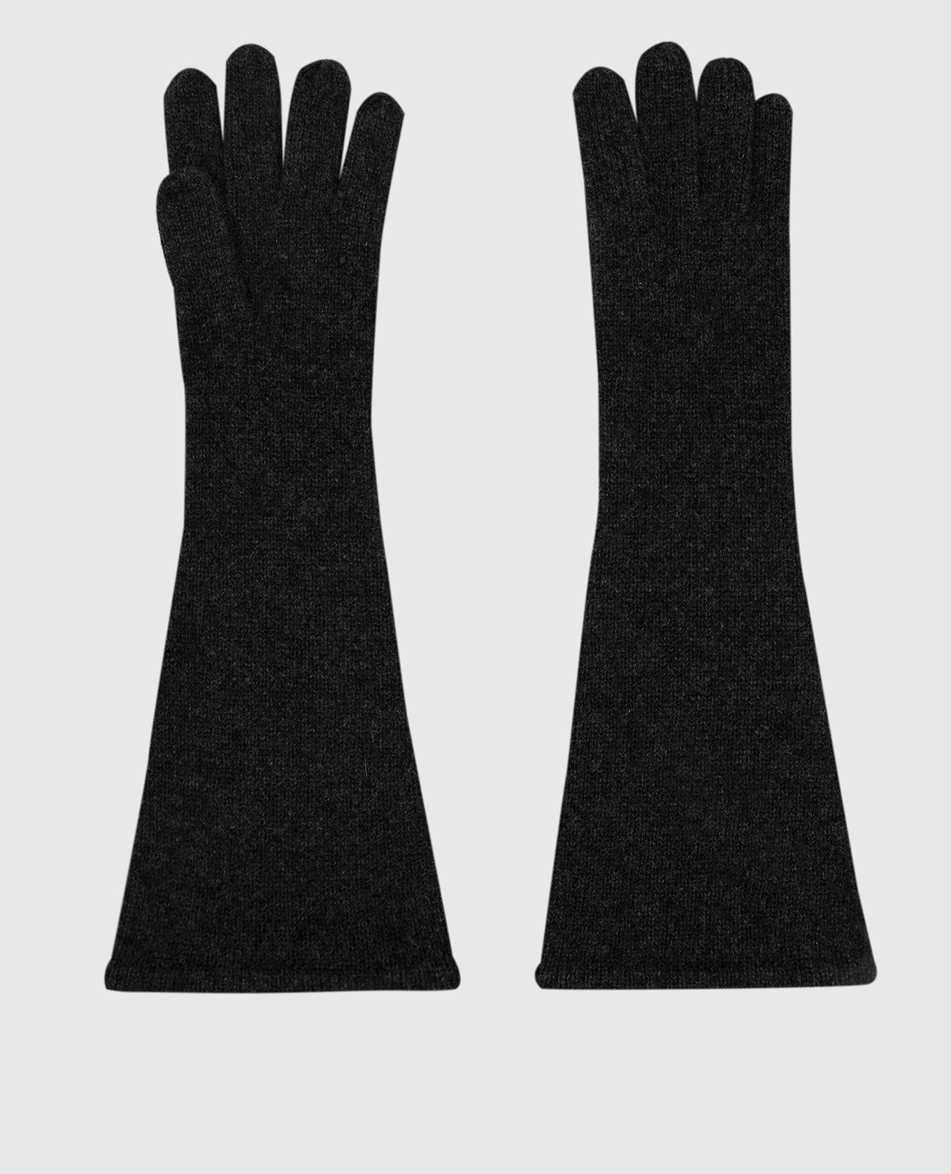 Темно-серые перчатки из кашемира