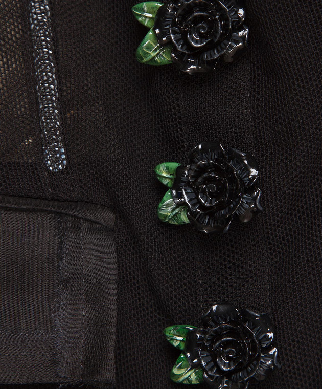 Dolce&Gabbana Черная блуза F28HBTFLEAA изображение 5