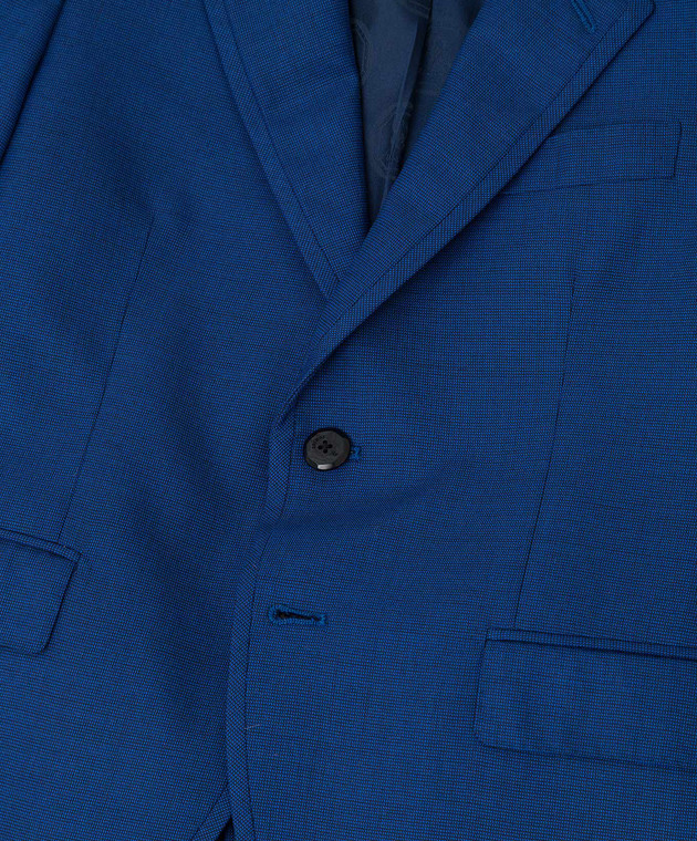 Stefano Ricci Детский синий костюм из шерсти Y1SF37190BHC2545 изображение 3