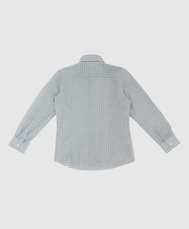 Stefano Ricci Детская серая рубашка в узор YC002685SC1654 изображение 2