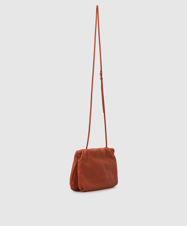 The Row Bourse Terracotta Leather Clutch W1280L97 image 3