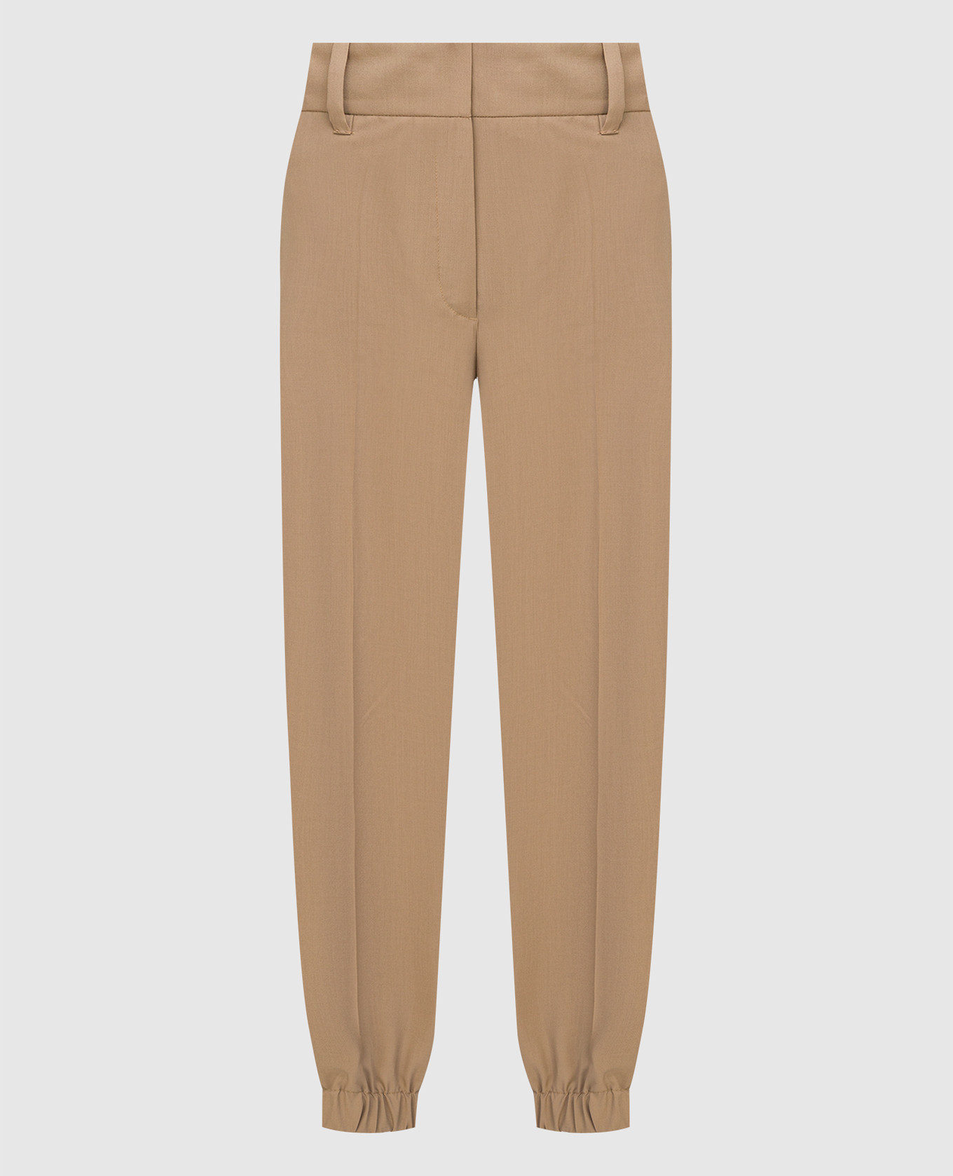 

Бежевые брюки из шерсти Prada, Бежевый, Повседневные брюки casual