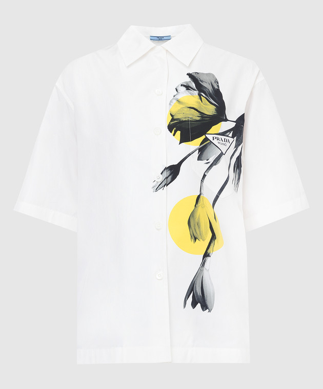 Prada Рубашка с цветочным узором P433BY10N0