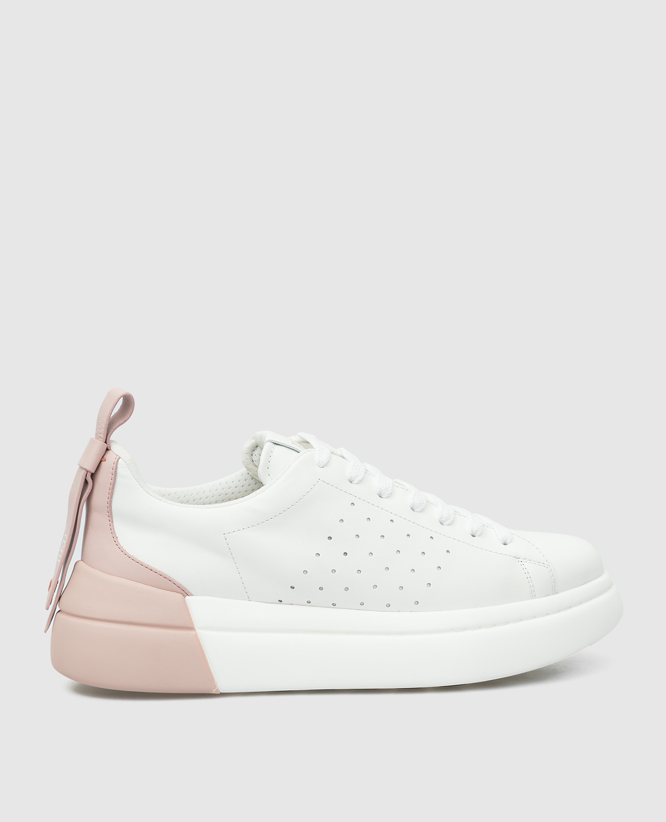 

Кожаные кроссовки с контрастными вставками Red Valentino, Белый, Кроссовки