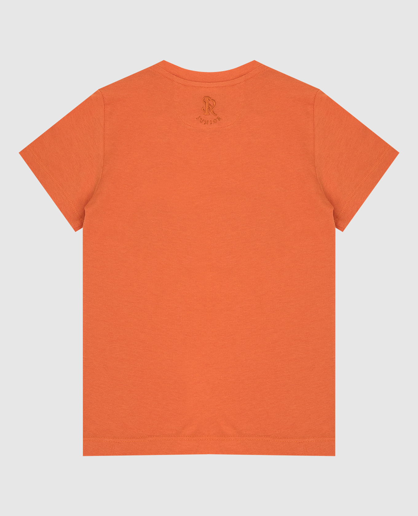 Stefano Ricci Детская оранжевая футболка с вышивкой YNH7200130803 изображение 2