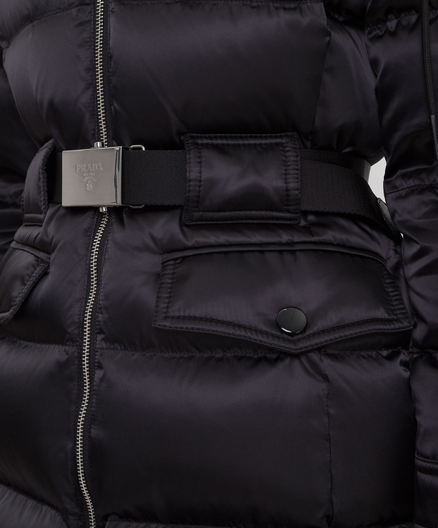 Prada Черная пуховая куртка с мехом 29P277R0K изображение 5