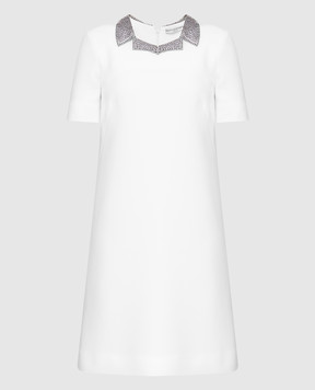 Ermanno Scervino Белое платье с кристаллами D362Q366UKF