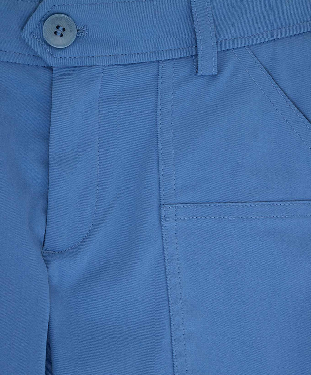 Loro Piana Дитячі сині шорти F1FAG1907 зображення 3