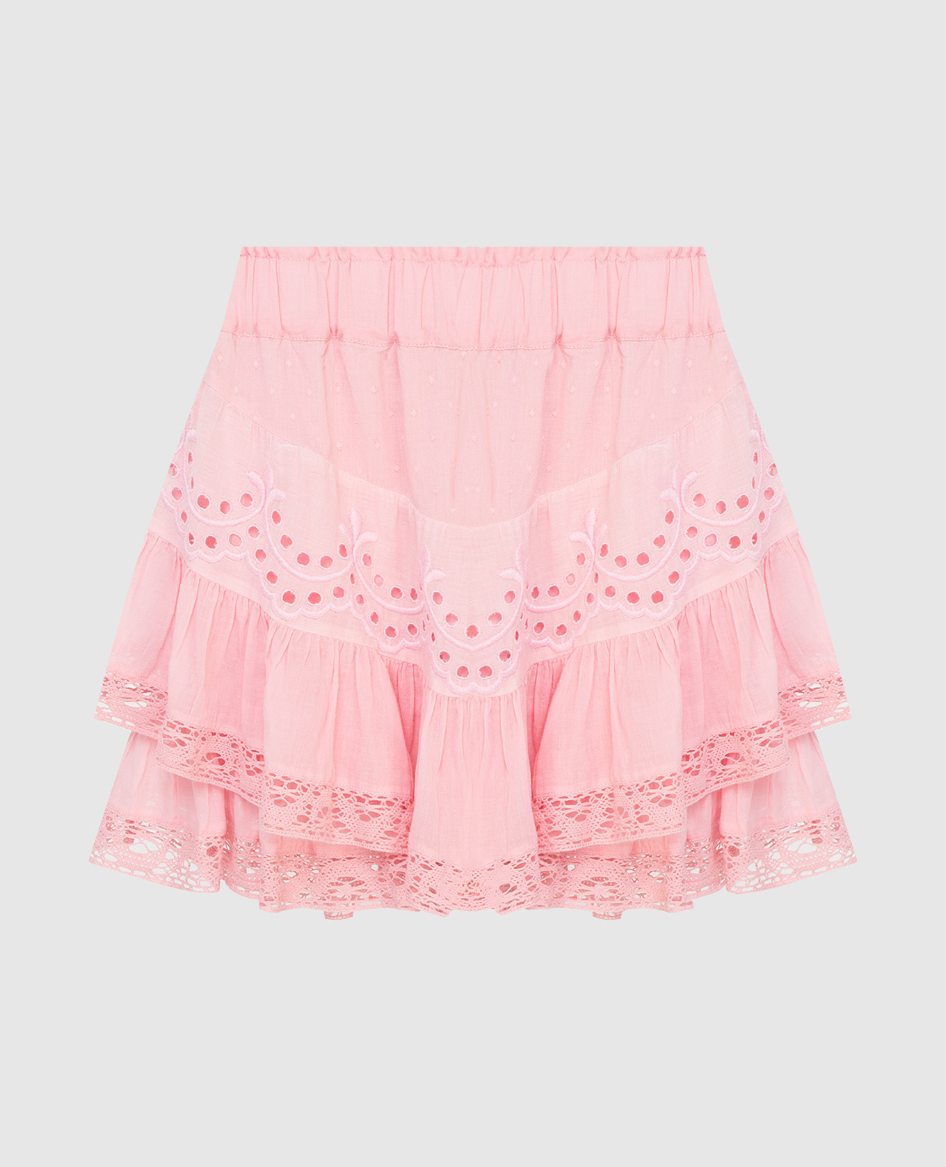 

Юбка мини Briella с прошвой Love Shack Fancy, Розовый, Юбки Мини