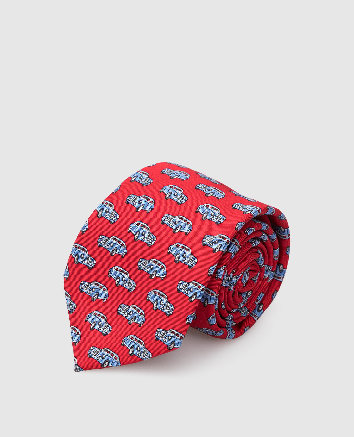Детский красный шелковый набор из галстука и платка-паше в узор