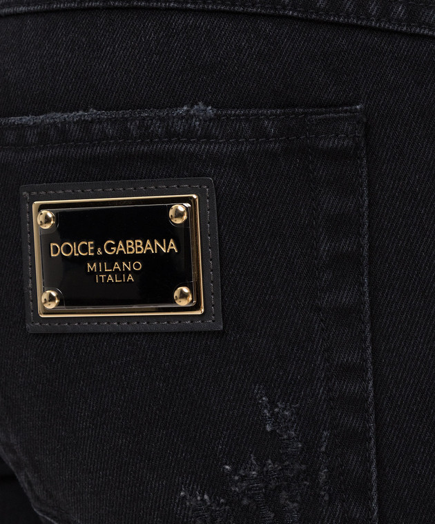 Dolce&Gabbana Чорні джинси з дірками GYJCCDG8EG2 зображення 5