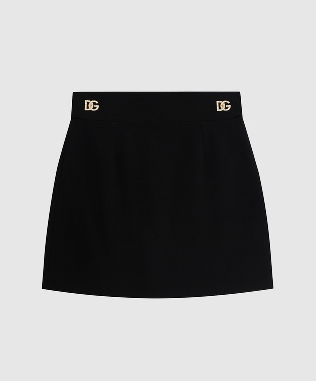 Dolce&Gabbana Детская юбка с логотипом и кристаллами L54I08FURDV812