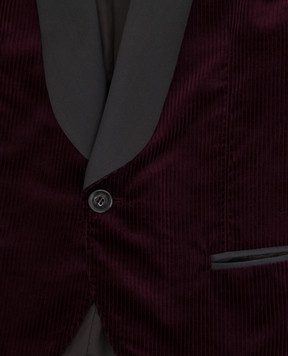 Brunello Cucinelli Дитячий бордовий вельветовий піджак BL463GS04B