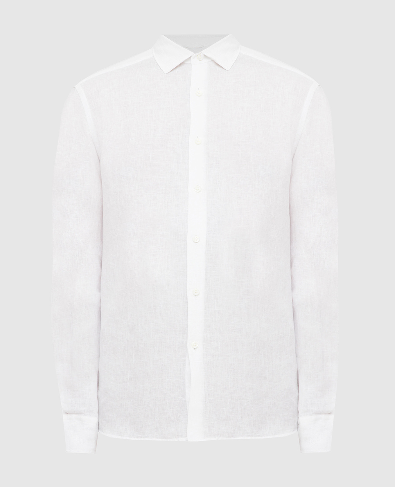 

Льняная рубашка Ermenegildo Zegna, Белый, Однотонные