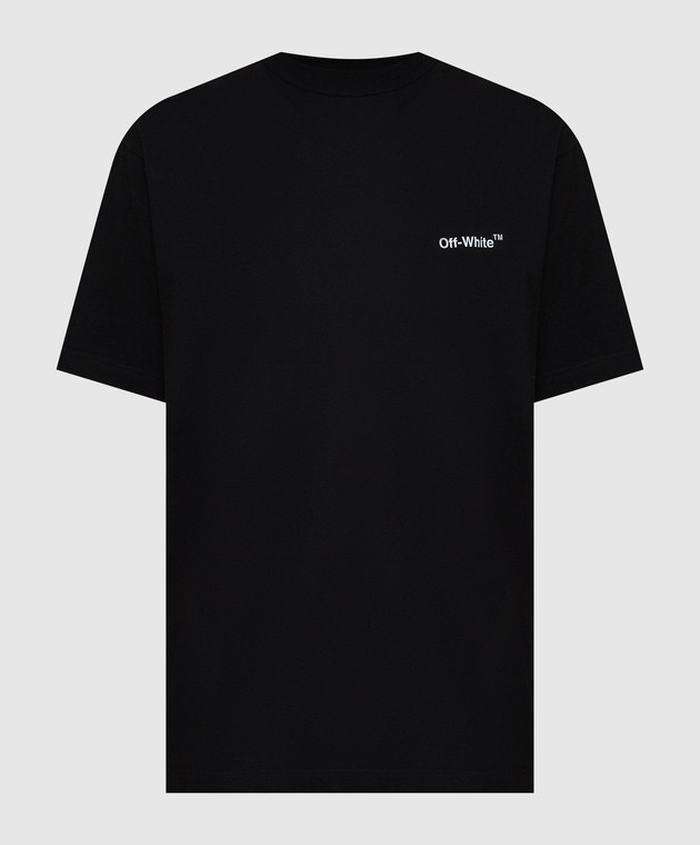 Off-White Чорна футболка з принтом Diag OWAA049C99JER001