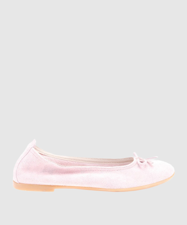 Zecchino D'oro Дитячі рожеві балетки із замші F1141503639
