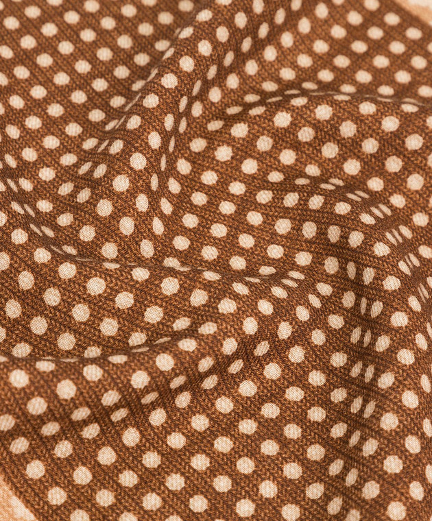 Brunello Cucinelli Коричневый платок из шерсти ML8610091 изображение 3