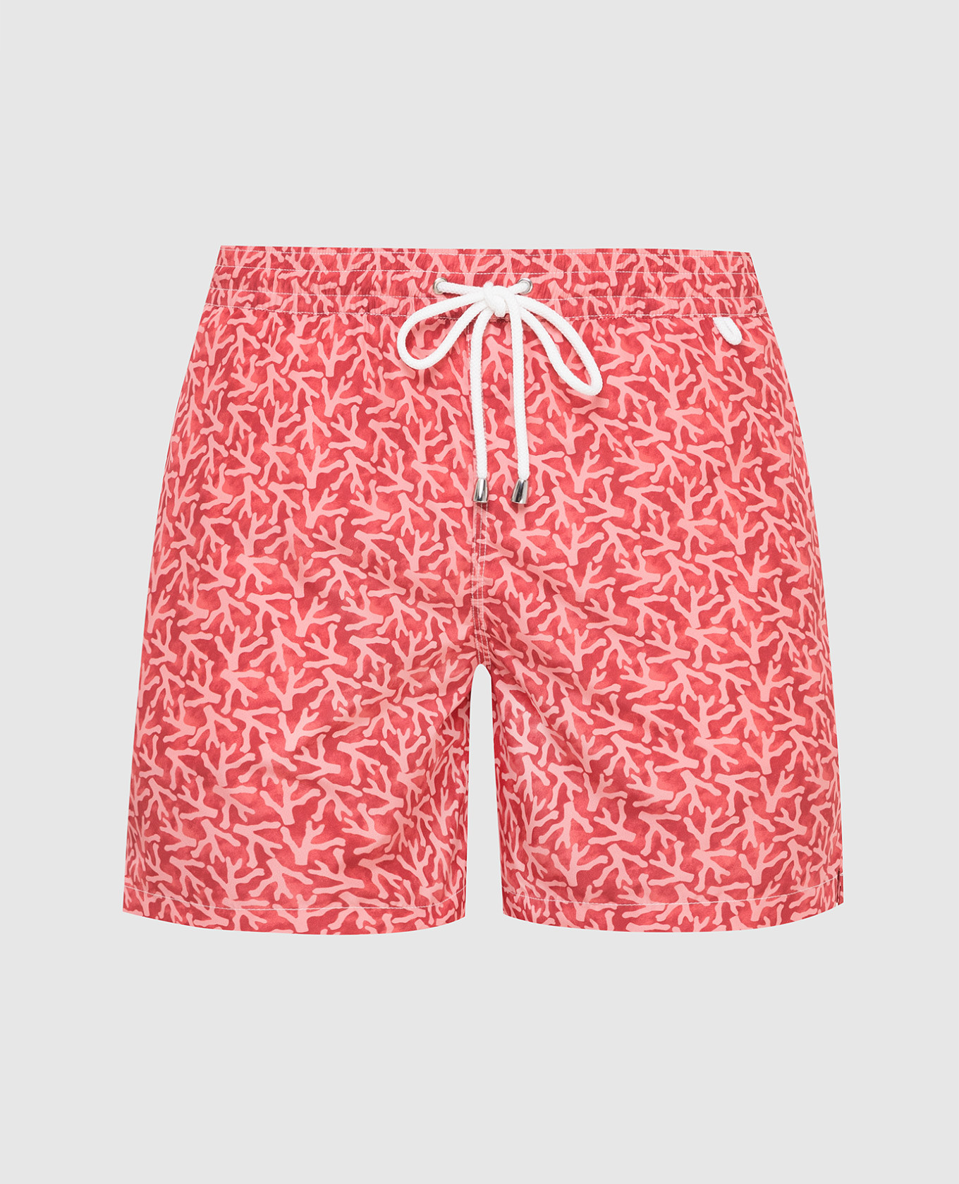 

Терракотовые плавательные шорты с узором бренда ISAIA, Терракотовый, Плавательные шорты