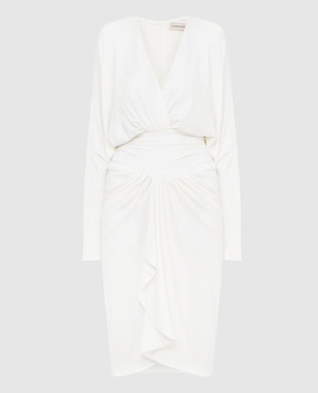 ALEXANDRE VAUTHIER Белое платье с драпировкой 214DR15041029