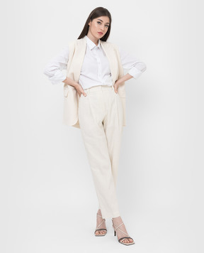 Brunello Cucinelli Бежеві штани-банани MF591P7958