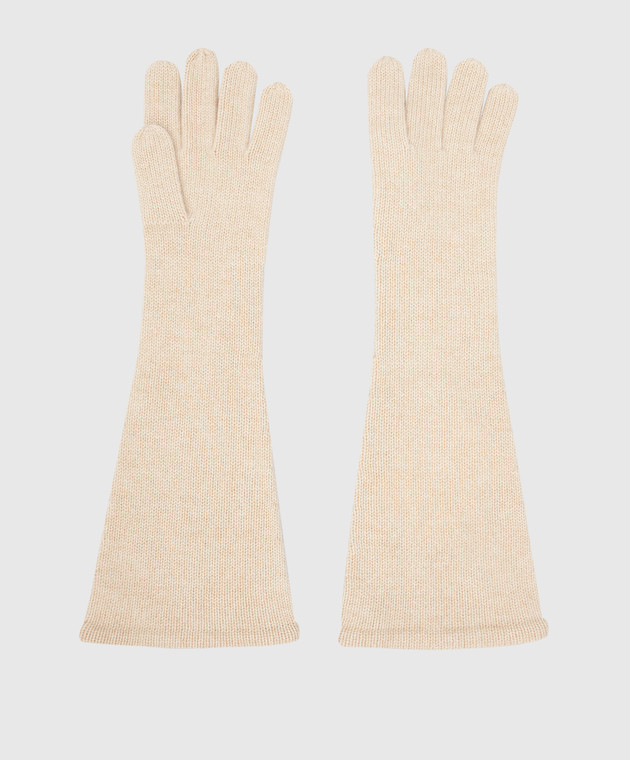 Toteme Светло-бежевые перчатки из кашемира 214898768
