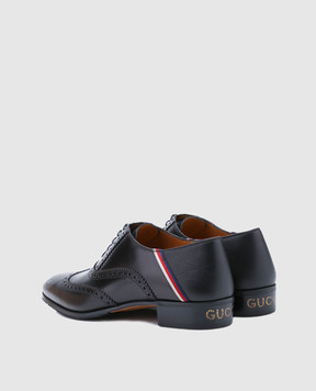 Gucci Черные кожаные броги 523282