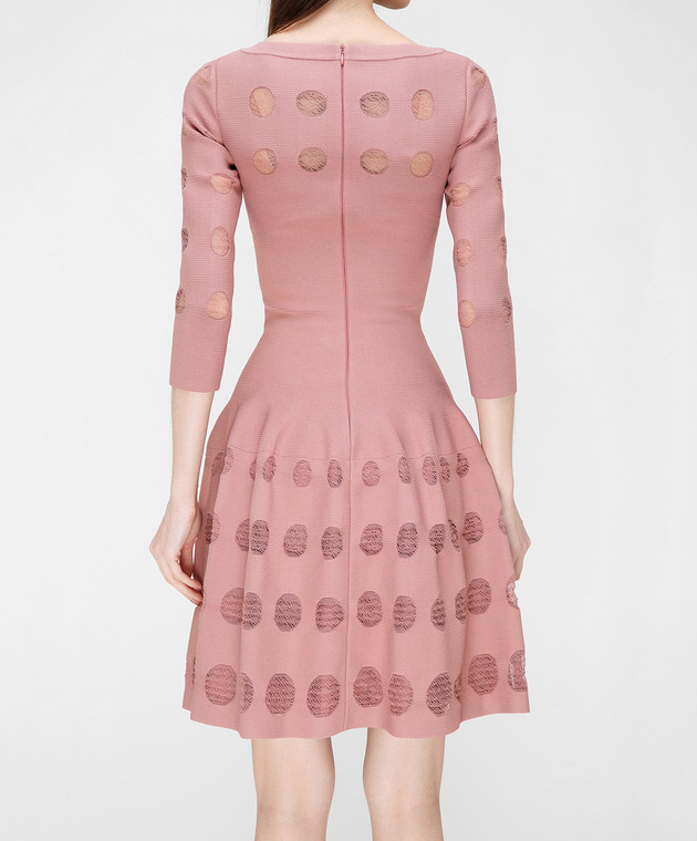 Azzedine Alaia Рожеве плаття з перфорацією 7S9RH14CM299 зображення 4